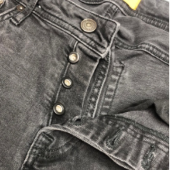 PREMIUM MENS BLACKWASH JACK & JONES GLENN SLIM STRAIGHT JEANS - Picture 2 of 13